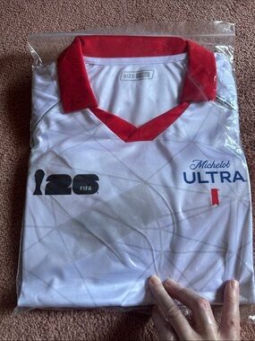Michelob ULTRA Collared Soccer Jersey | Limited Edition White & Red Shirt NIB